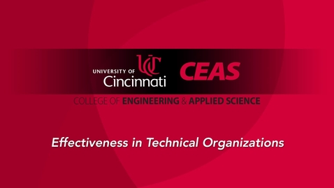 Thumbnail for Effectiveness in Technical Organizations - Conscious/Competent
