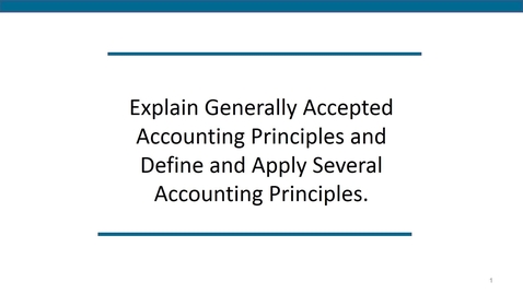 Thumbnail for entry Accounting 7012 Module 1 L2 Accounting Principles