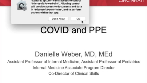 Thumbnail for entry PPE Protocols at Cincinnati Medicine