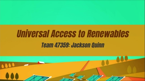 Thumbnail for entry First Place - Social Enterprise Track - 47359 - Universal Access to Renewable Energy