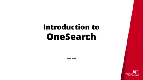 Thumbnail for Introduction to OneSearch