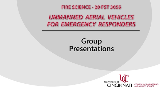 UAV's for Emergency Responders 5-3