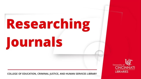 Thumbnail for Researching Journals