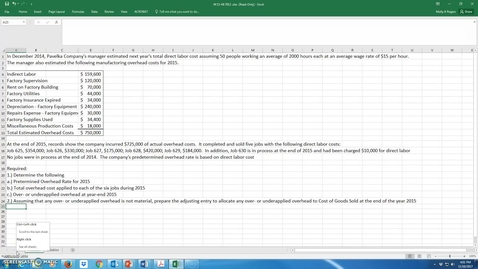 Thumbnail for Prof Lead Prob 15-4B 7012 solution