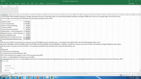 Thumbnail for entry Prof Lead Prob 15-4B 7012 solution