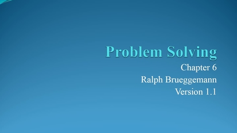 Thumbnail for ENTR 7082 Chapter 06 Problem Solving