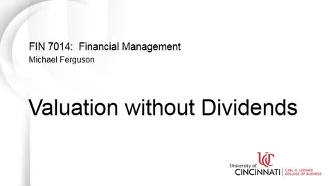 Thumbnail for entry Valuation without Dividends