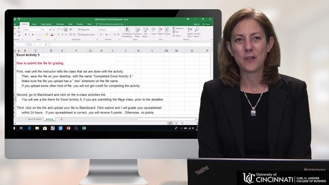 Thumbnail for entry ACCT 2082 Module 5 Excel Activity