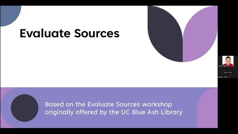 Thumbnail for Evaluate Sources Webinar