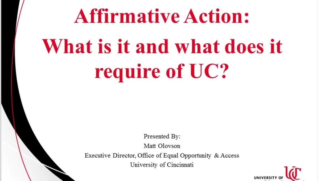 Affirmative Action 11.28.16 Part 1 Success Factors Ask-the-Expert