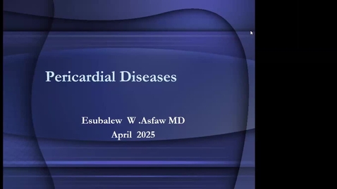 Thumbnail for Pericardial Diseases 2025 