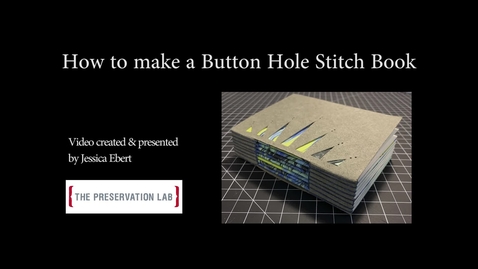 Thumbnail for How to Make a Button Hole Stitch Book