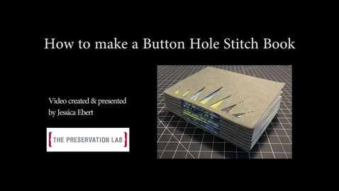 Thumbnail for entry How to Make a Button Hole Stitch Book