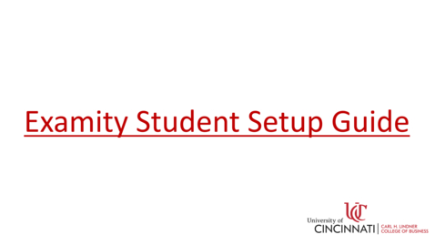 Thumbnail for entry Examity Student Setup Guide