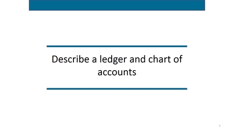 Thumbnail for entry Accounting 7012 Module 2 L2 Chart of the Accounts