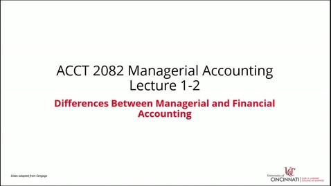 Thumbnail for entry Differences Between Managerial and Financial Accounting