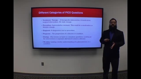 Thumbnail for Categories of PICO - Clip from HSL Introduction to Literature Searching
