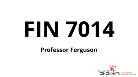 Thumbnail for entry FIN 7014_Course Introduction