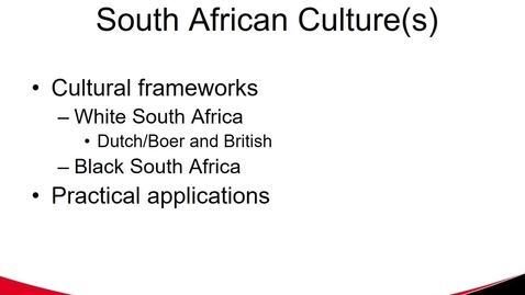 Thumbnail for entry MGMT 7017 South Africa Culture