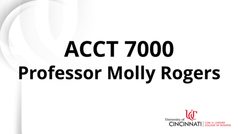 Thumbnail for ACCT7000 Module 11 Part 2 Introduction