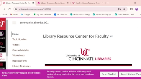 Thumbnail for Library Resource Center for Faculty Demo