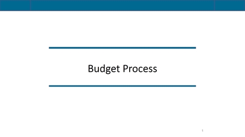 Thumbnail for entry Accounting 7012 Module 9 L1 The Budget Process