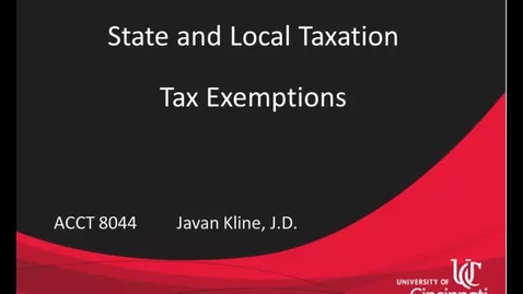 Thumbnail for entry Tax Exemptions