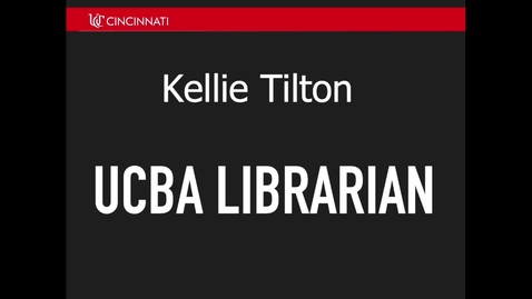 Thumbnail for entry UCBA Librarian Kellie Tilton