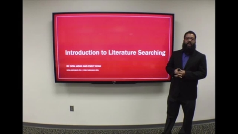 Thumbnail for entry Health Sciences Library: Introduction to Literature Searching