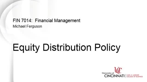 Thumbnail for entry Equity Distribution Policy