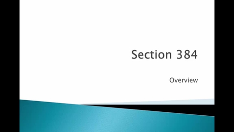 Thumbnail for Overview of Section 384