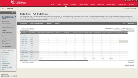 Thumbnail for Checking the Grade Center