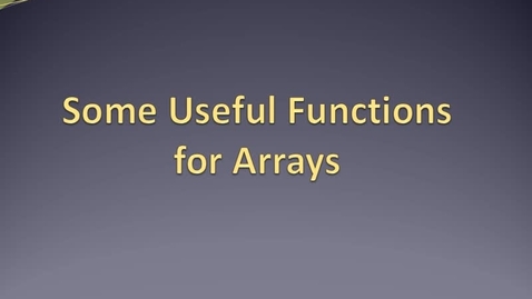 Thumbnail for V9A_ArrayFunctions.mp4