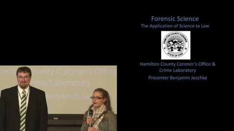 Thumbnail for entry Hamilton County Crime Laboratory -- Ben Jeschke, Firearms Examiner, Hamilton Co. Crime Laboratory