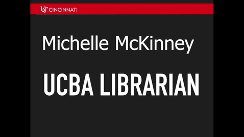 Thumbnail for UCBA Librarian Michelle McKinney