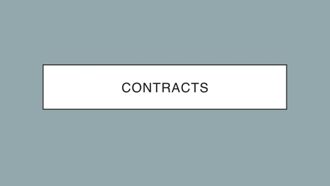 Thumbnail for 8-Contracts Overview _1_ Narrated