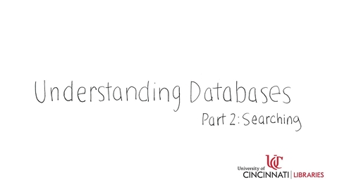 Thumbnail for entry Searching Databases