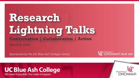 Thumbnail for entry 2024 UCBA Research Lightning Talks