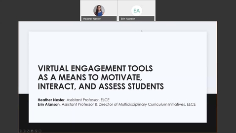 Thumbnail for entry Virtual Engagement Tools as a Means to Motivate, Interact, and Assess Students