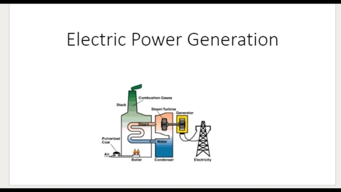 Thumbnail for Electricty Generation - power plant systems
