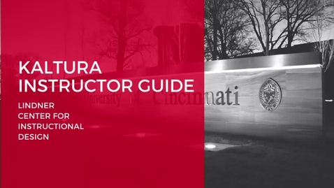 Thumbnail for Kaltura Instructor Guide
