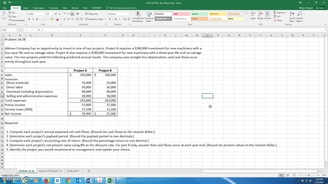 Thumbnail for entry Prof lead Prob 24-2B 7012 solution