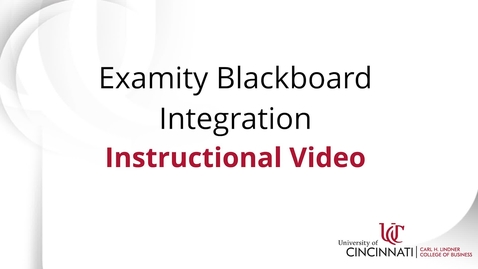 Thumbnail for entry Examity Blackboard Integration Guide