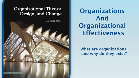 Thumbnail for entry MGMT7000 CH1-1 What are Organizations &amp; Why They Exist