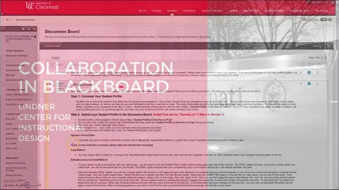 Thumbnail for entry Collaboration in Blackboard