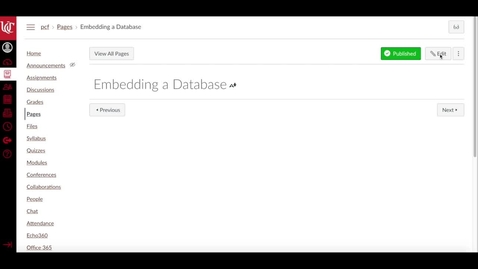 Thumbnail for entry Embedding a Database into a Canvas Course