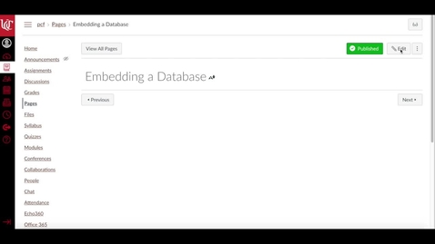 Thumbnail for Embedding a Database into a Canvas Course