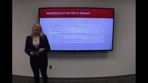 Thumbnail for Identifying Primary Research Articles in PubMed and CINAHL - Clip from HSL Introduction to Literature Searching