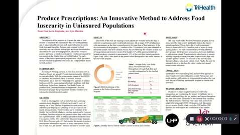 Thumbnail for Gies, E, Produce Prescriptions: An Innovative Method to Address Food Insecurity in Uninsured Populations