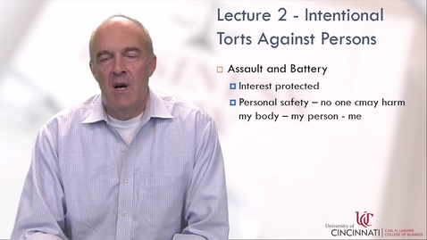 Thumbnail for entry BLAW2080 Tort Law Lecture 2